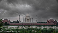 Taj Mahal across the river